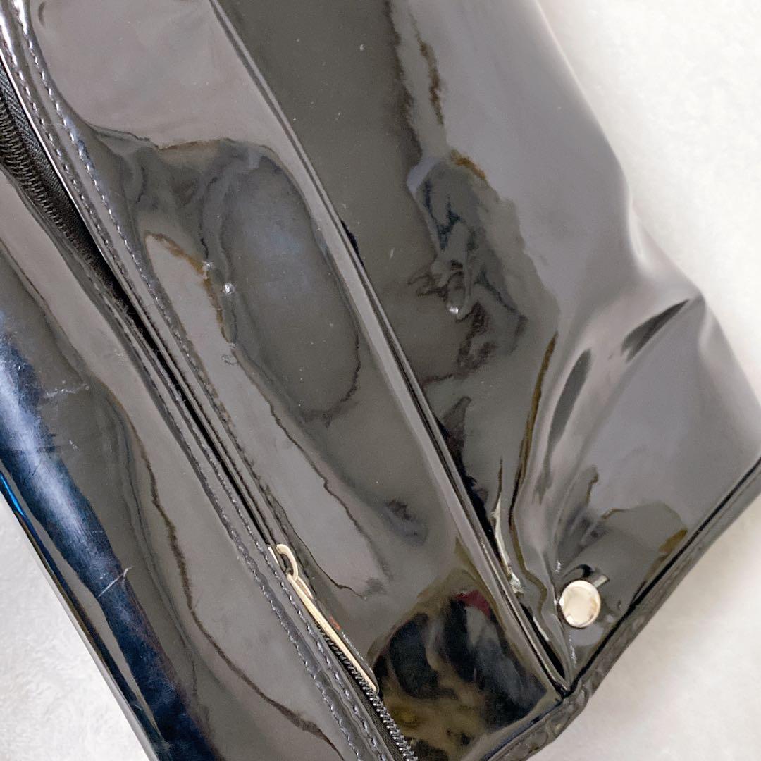 マスターバニーエディション　キャディバッグ　エナメル　ブラック／レッド　9.5型