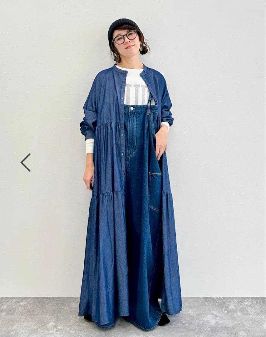 ニコアンド 大人なデニムワンピース erinkoさんプロデュース メイクスタッフ