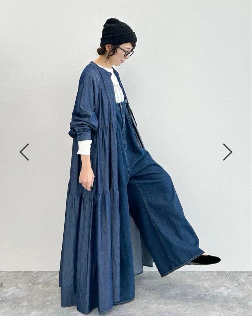 ニコアンド 大人なデニムワンピース erinkoさんプロデュース メイクスタッフ