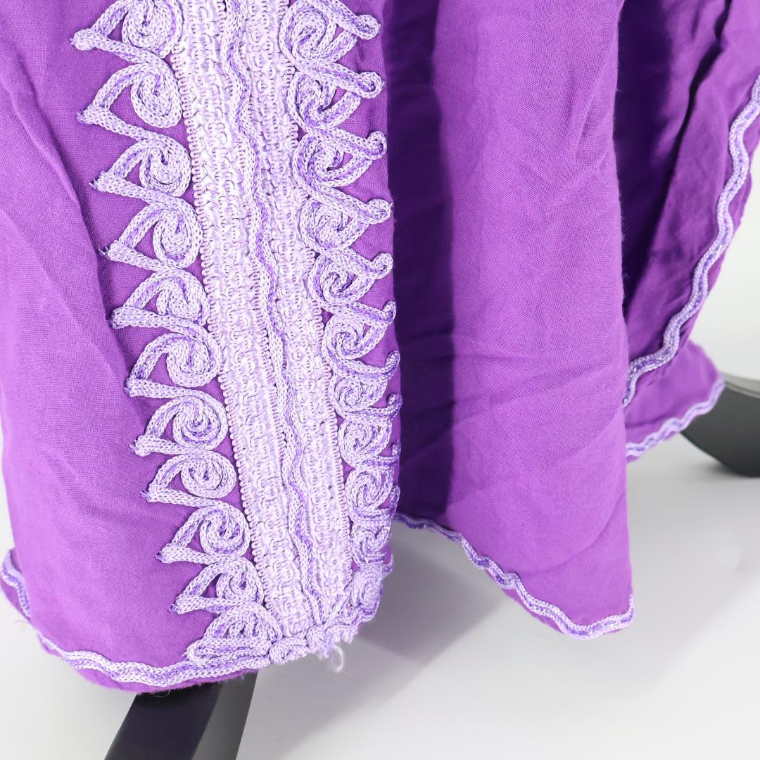 【ベリーダンス用衣装】パープル ガラベーヤ ワンピース ドレス チュニック