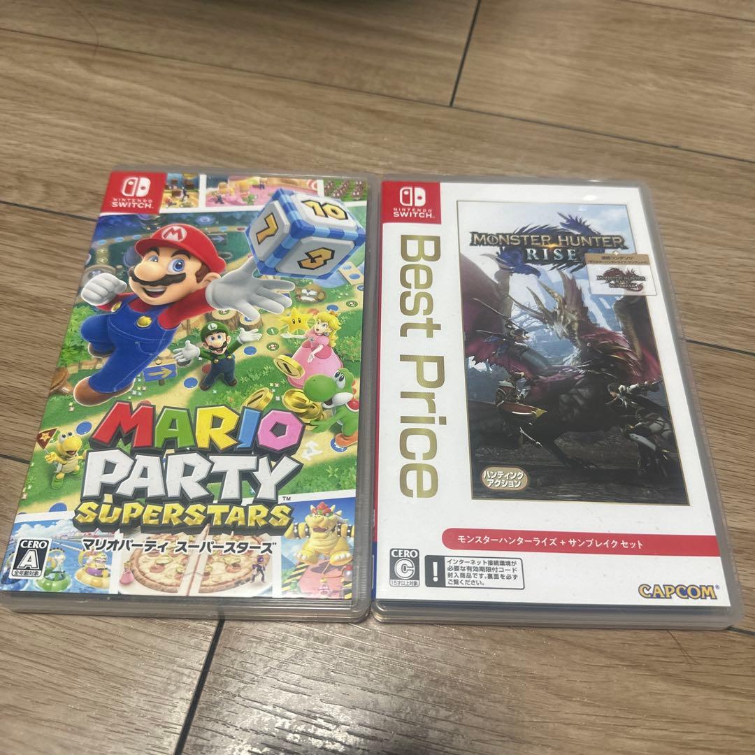 Nintendo Switch モンスターハンターライズ版本体とマリオーパーティ