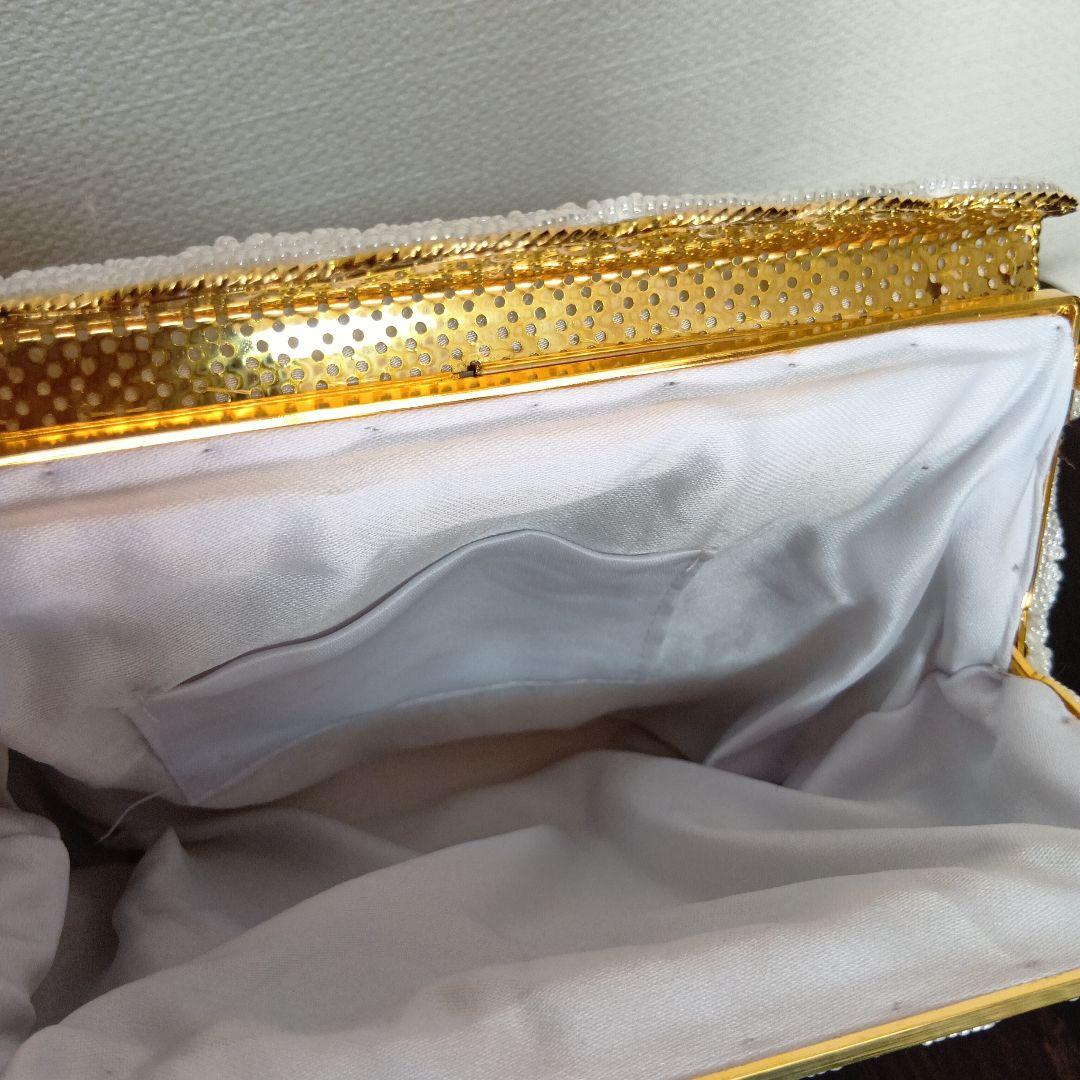 ビーズバッグ フラワー刺繍 花柄 バラ ハンドバッグ 昭和レトロ ヴィンテージ