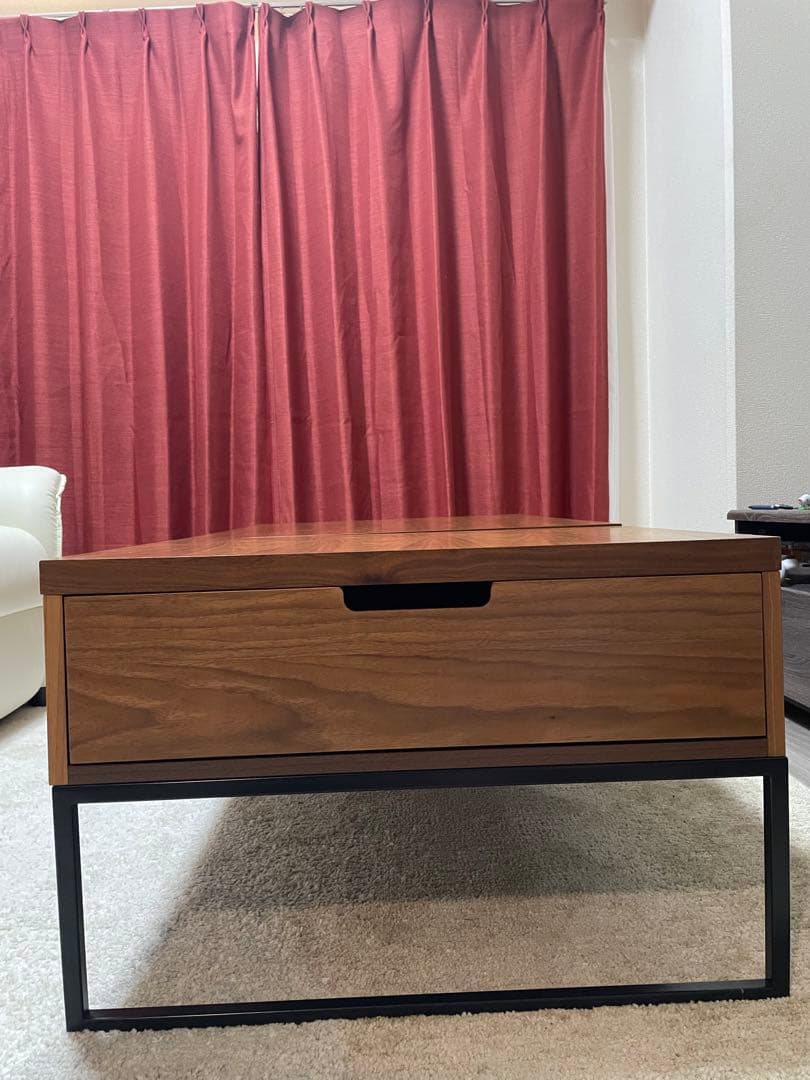 昇降センターテーブル　ミドルブラウン(Nヒバリ 120 MBR)