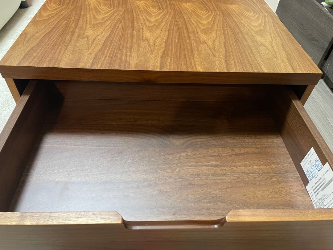 昇降センターテーブル　ミドルブラウン(Nヒバリ 120 MBR)