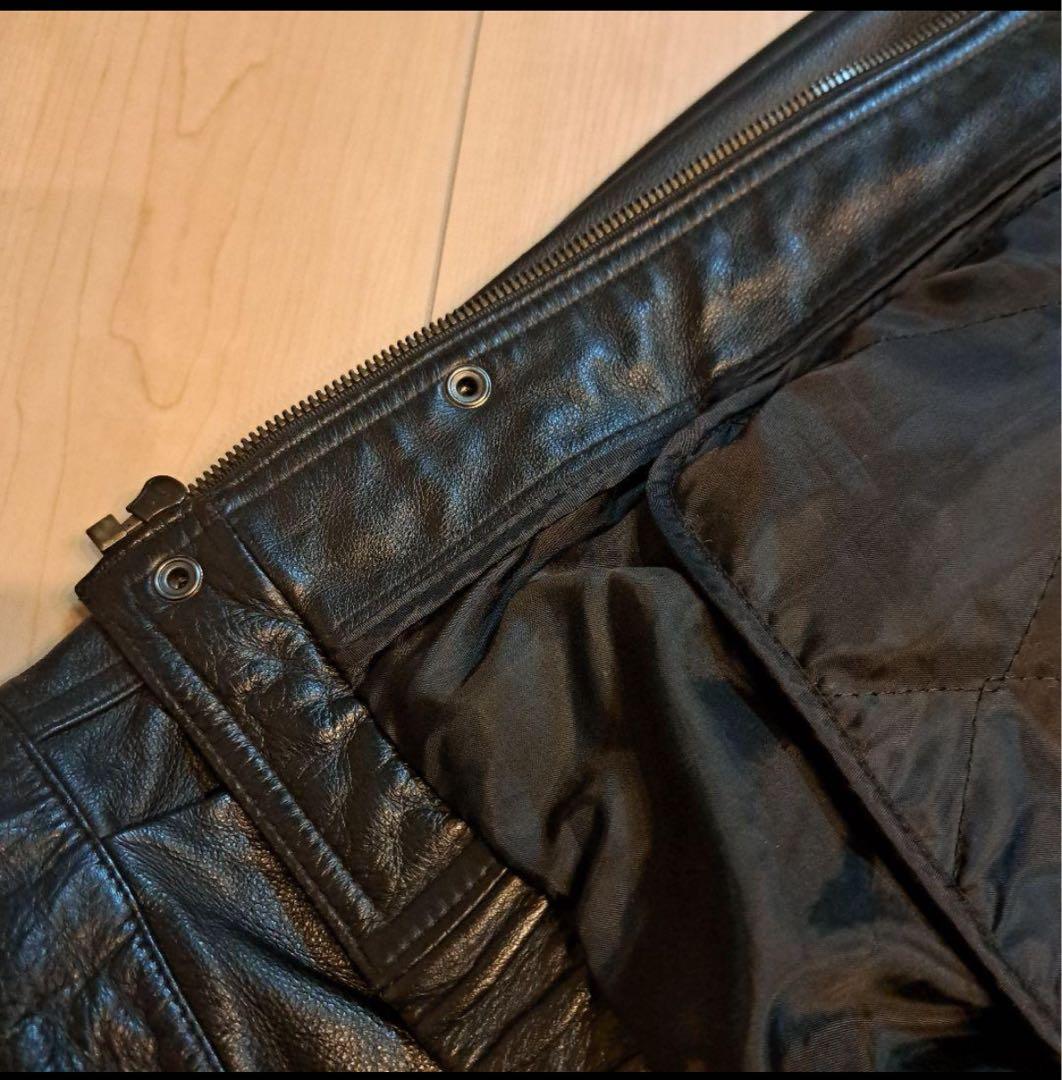 美品　members only レザー　ジャケット　XL　キルティングライナー付