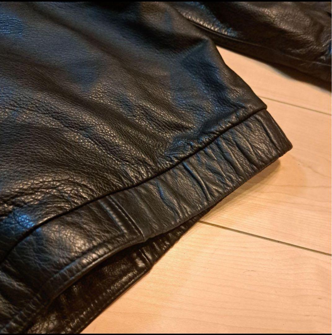美品　members only レザー　ジャケット　XL　キルティングライナー付