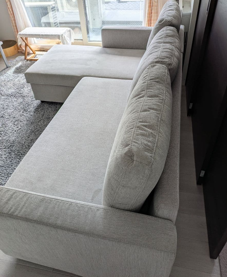 ニトリソファー　カウチソファー　ソファーベッド　ノアーク2 モカ　2〜3人掛け