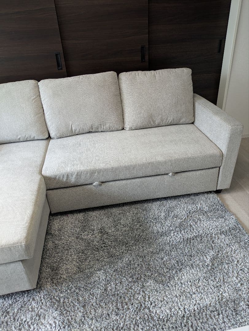 ニトリソファー　カウチソファー　ソファーベッド　ノアーク2 モカ　2〜3人掛け