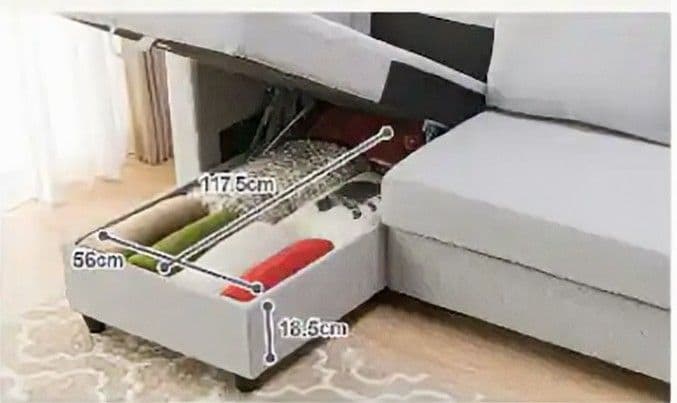 ニトリソファー　カウチソファー　ソファーベッド　ノアーク2 モカ　2〜3人掛け