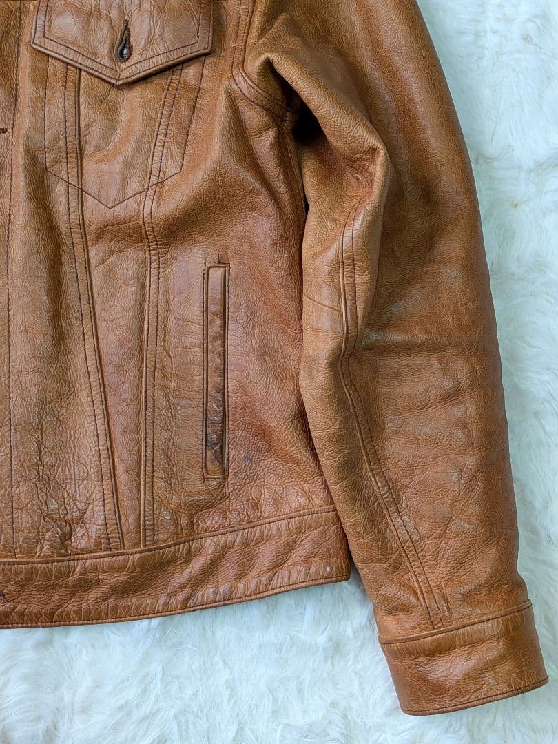 00s OLD GAP leather トラッカージャケット アーカイブ