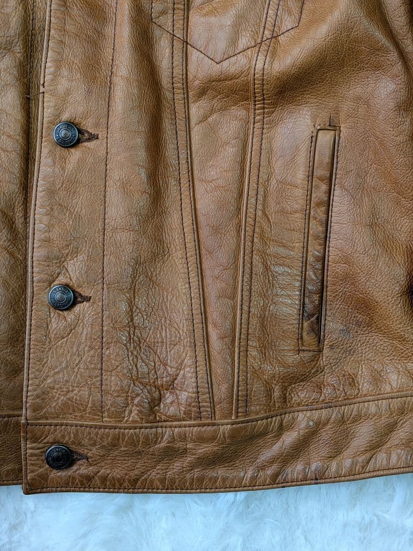 00s OLD GAP leather トラッカージャケット アーカイブ