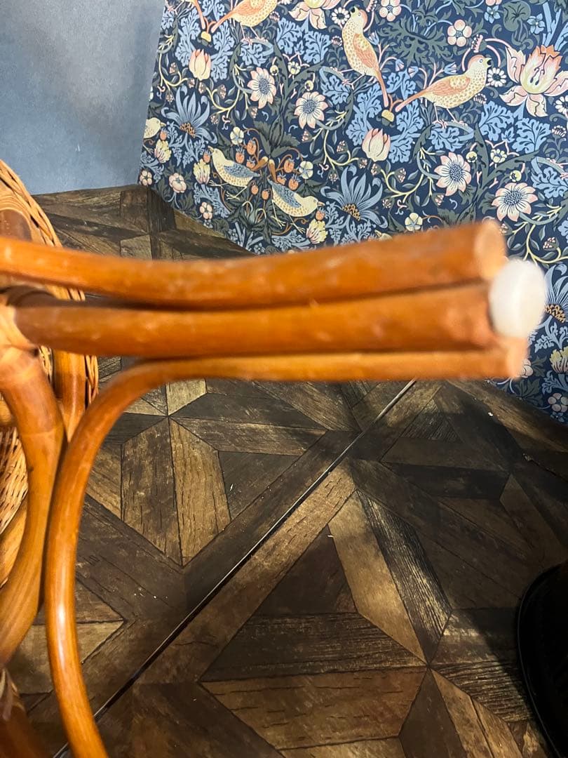 いわんこ＊籐ラタン テーブル 昭和レトロ 当時物 ローテーブル インテリア