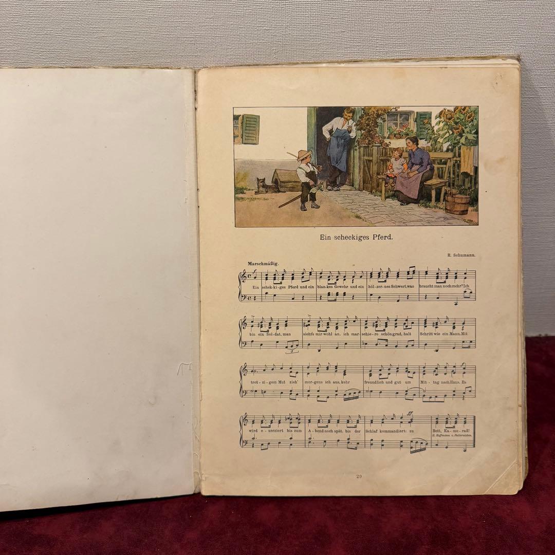 43⑥1911年アンティークドイツ語楽譜絵本　ジャンクジャーナル　イラスト　挿絵