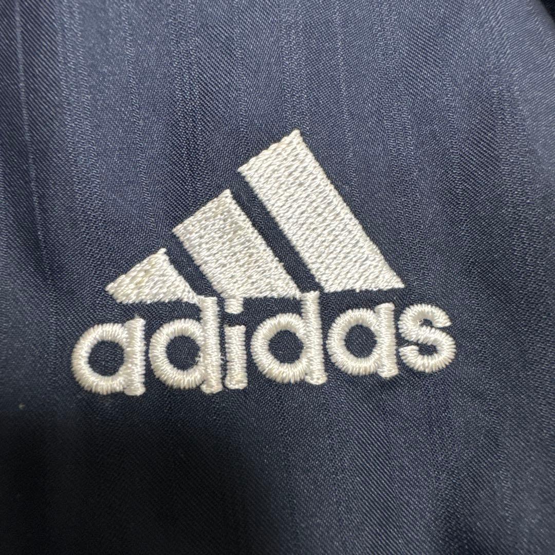 美品 アディダス セットアップ ウィンドブレーカ ジャージ M ネイビー ライン