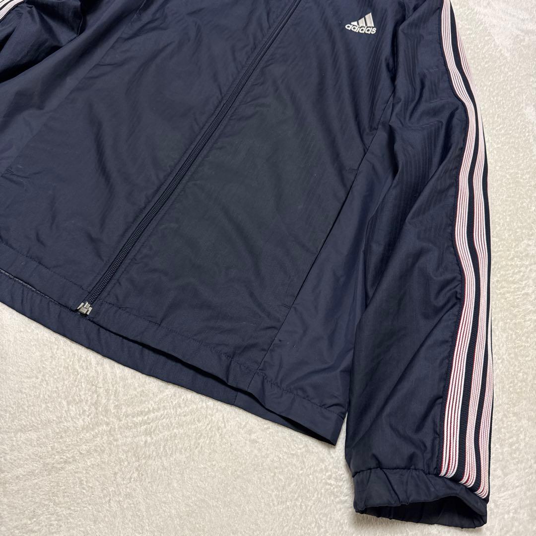 美品 アディダス セットアップ ウィンドブレーカ ジャージ M ネイビー ライン
