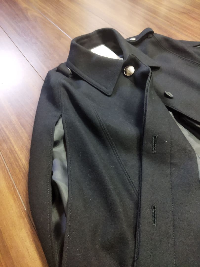 新品タグ付♪INDIVI ポンチョ ケープコート 36 日本製 銀ボタン