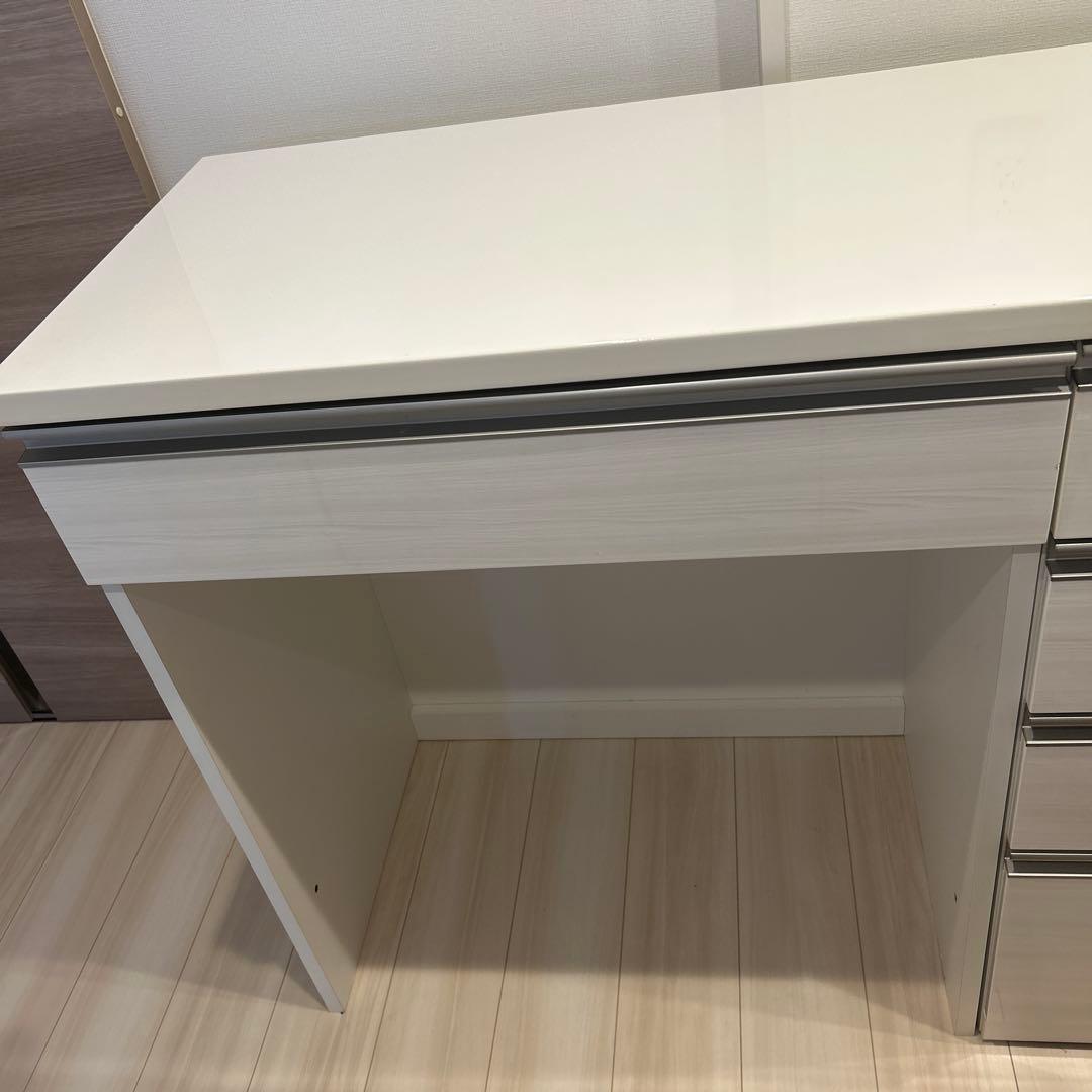 ニトリ　キッチンカウンター　組み合わせキッチンボード　リガーレ　白