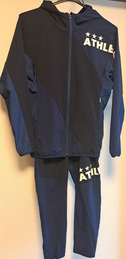 ATHLETAアスレタ　ウィンドジャケット/ズボン　ネイビーS