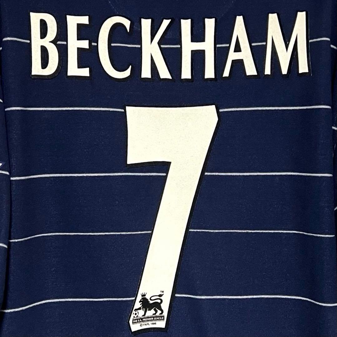 【極美品！】99/00 マンチェスター・U ♯7 ベッカム【Mサイズ】パイル地
