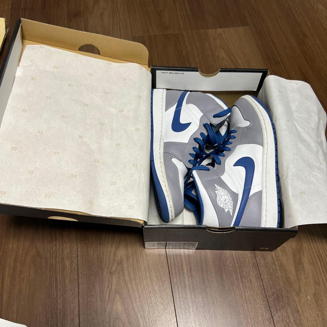 Nike AirJordan1Mid True Blue 27cm正規品 箱付き