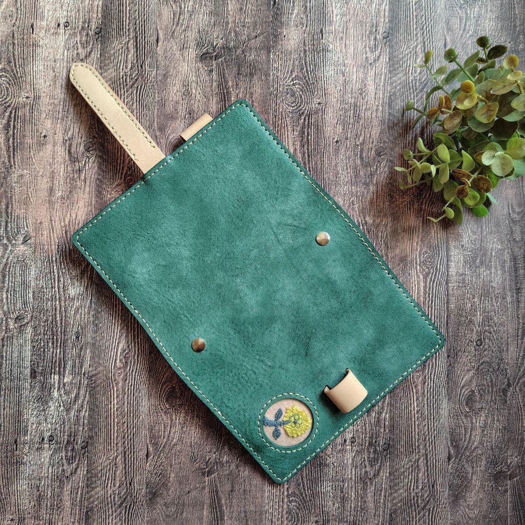 ハンドメイド 本革 システム手帳 手帳カバー ミニ6 M6 B7 ミナペルホネン