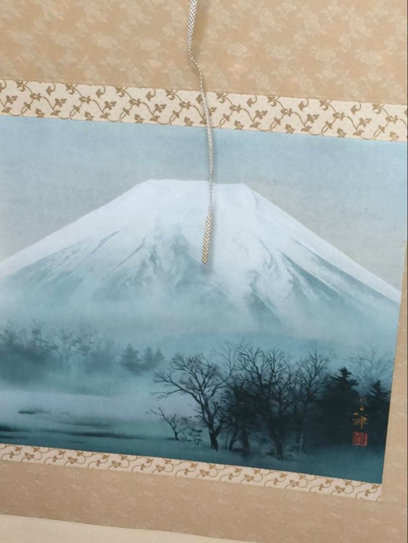 3-1898 掛軸　富士　大竹卓　作