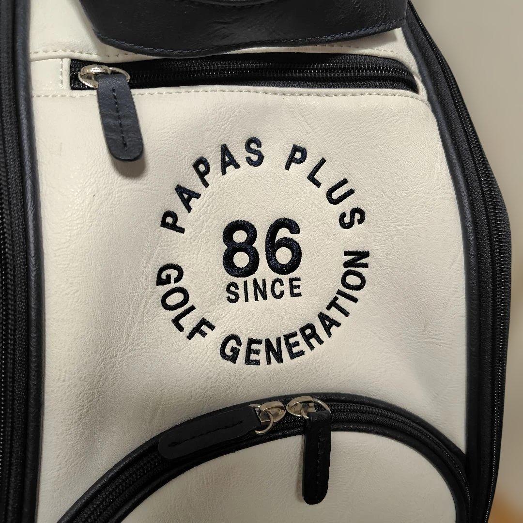 PAPAS PLUS ゴルフバッグ ホワイト