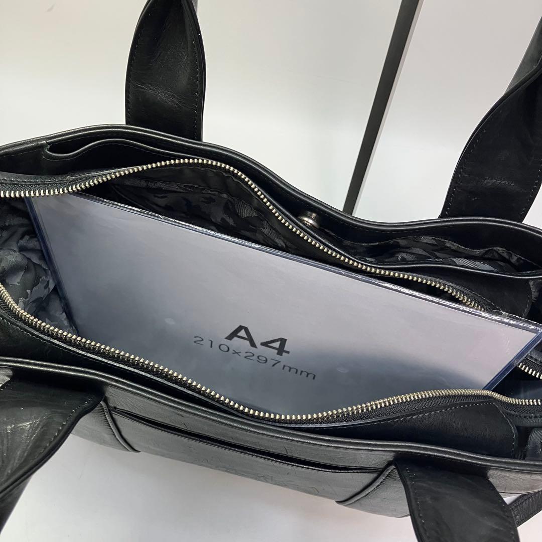 aniary アニアリ オールレザー トートバッグ ビジネス A4 黒 ブラック
