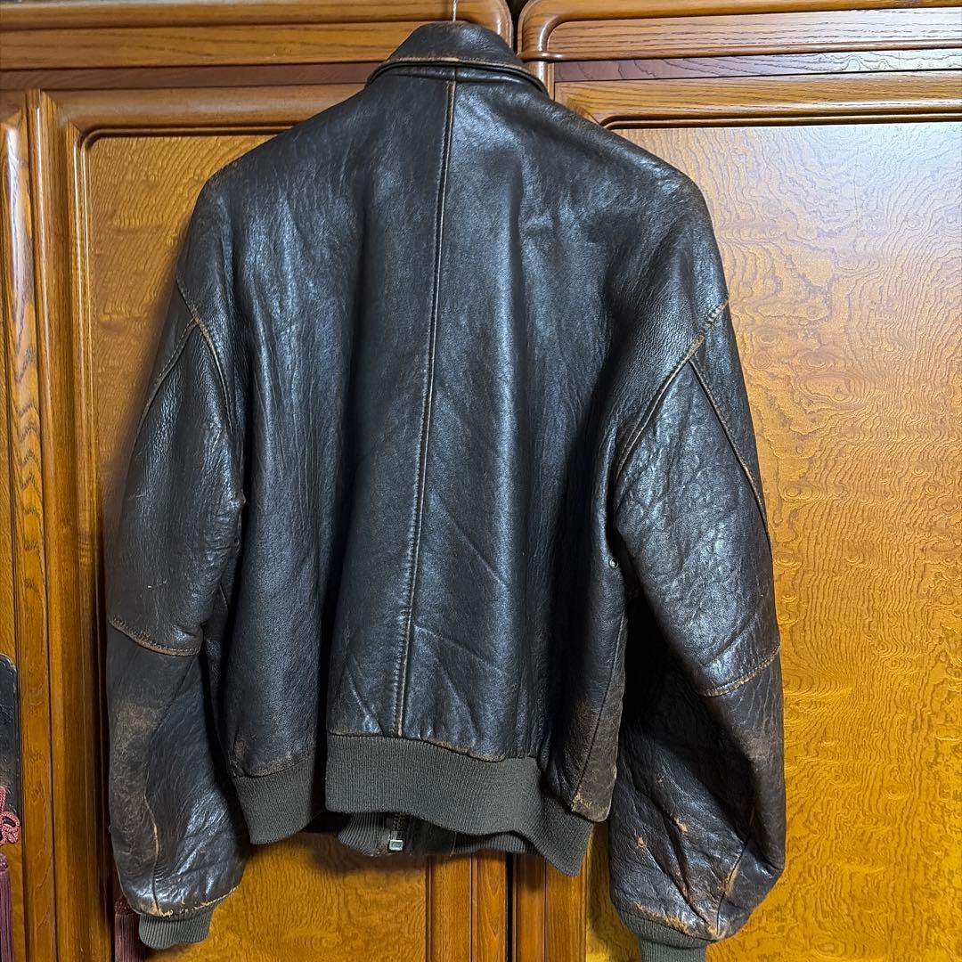 90s AVIREX A-2 ボンバージャケット M ダークブラウン