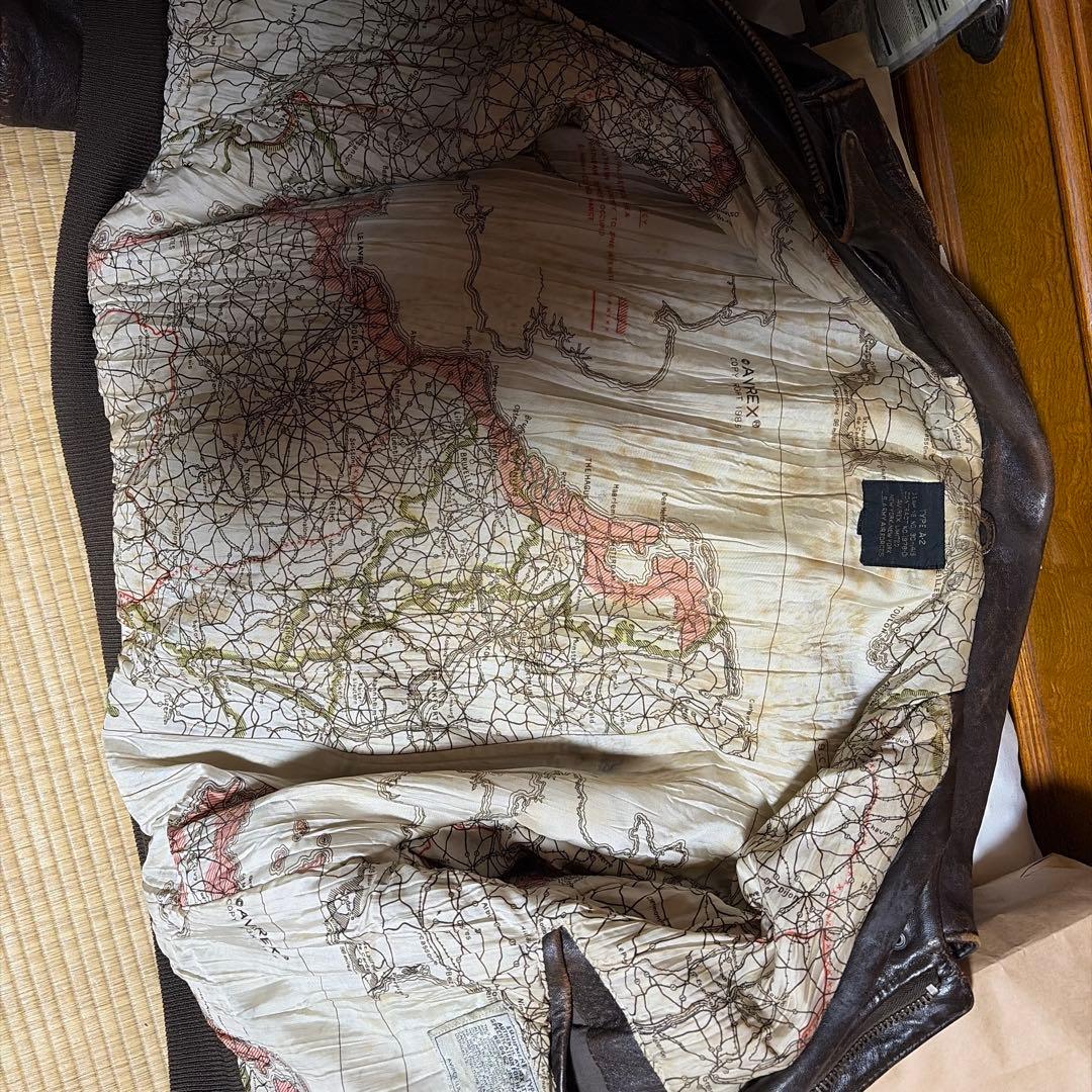 90s AVIREX A-2 ボンバージャケット M ダークブラウン