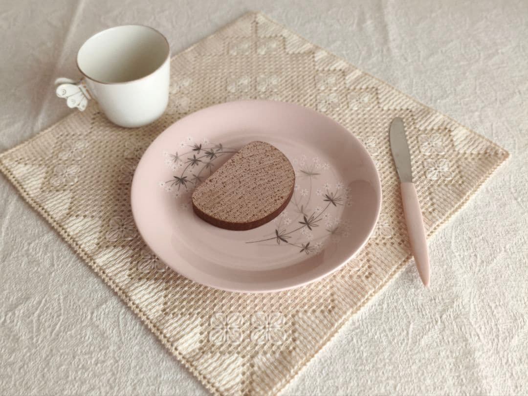 * old arabia かすみ草 ❀ ミルキーピンク ケーキプレート