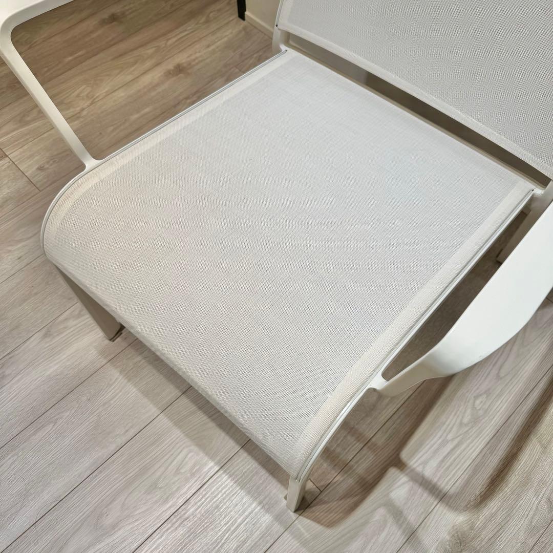 【美品】Francfranc フランフラン メッシュチェア ガーデンチェア 白