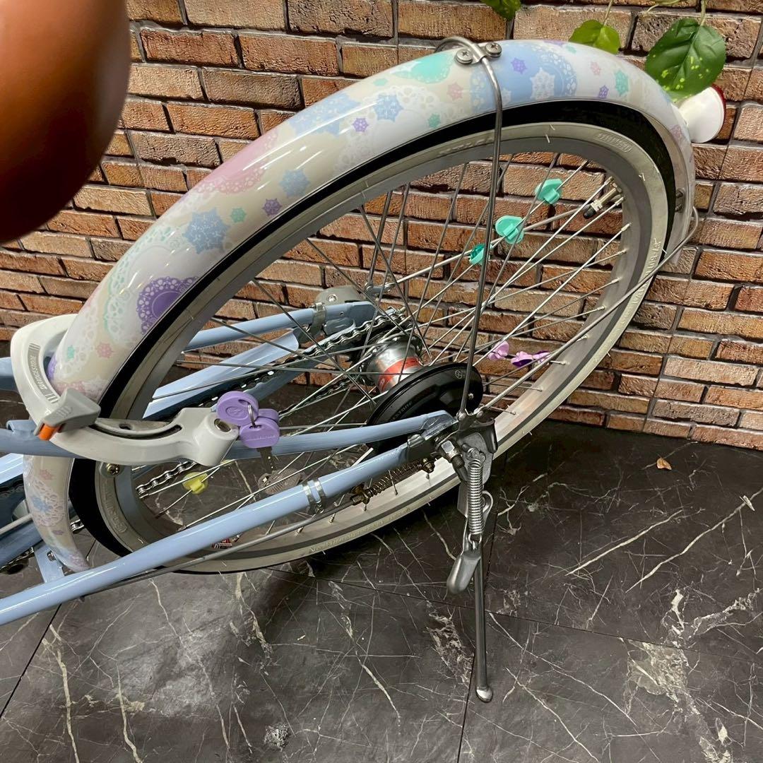 引き取り価格【78】 子供車 ブリヂストン Ricorina 水色 22インチ