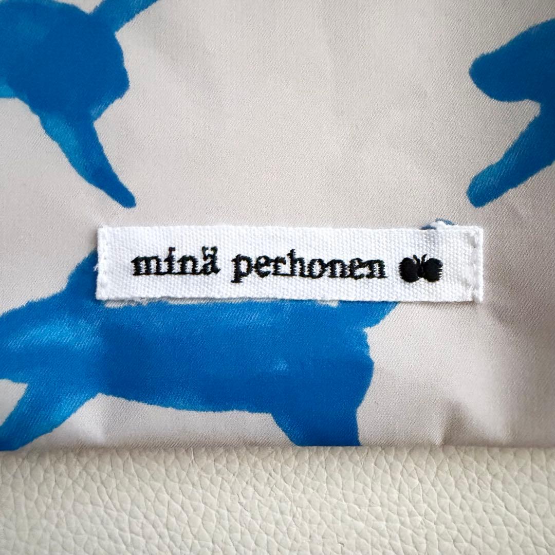 希少 【ミナペルホネン】run run run 総柄レインコート フード付 36