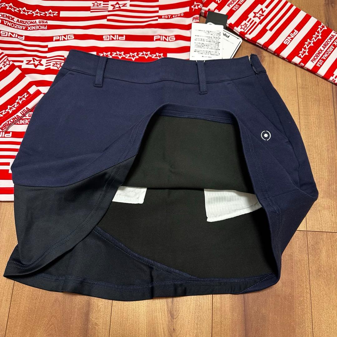 長袖モックネック　保温　フレア　スカート　セットアップ　春秋　サイズM 新品