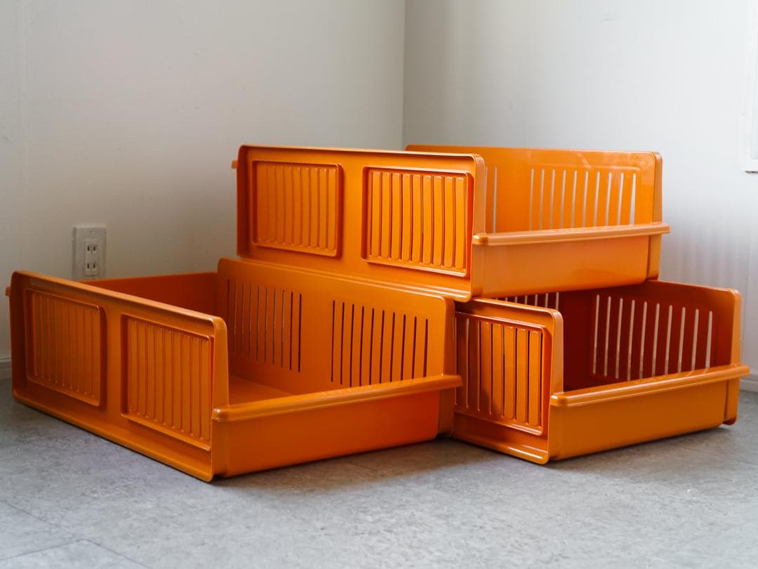 70-80's \"イケダプラスチック\" 収納/コンテナラック レトロポップ