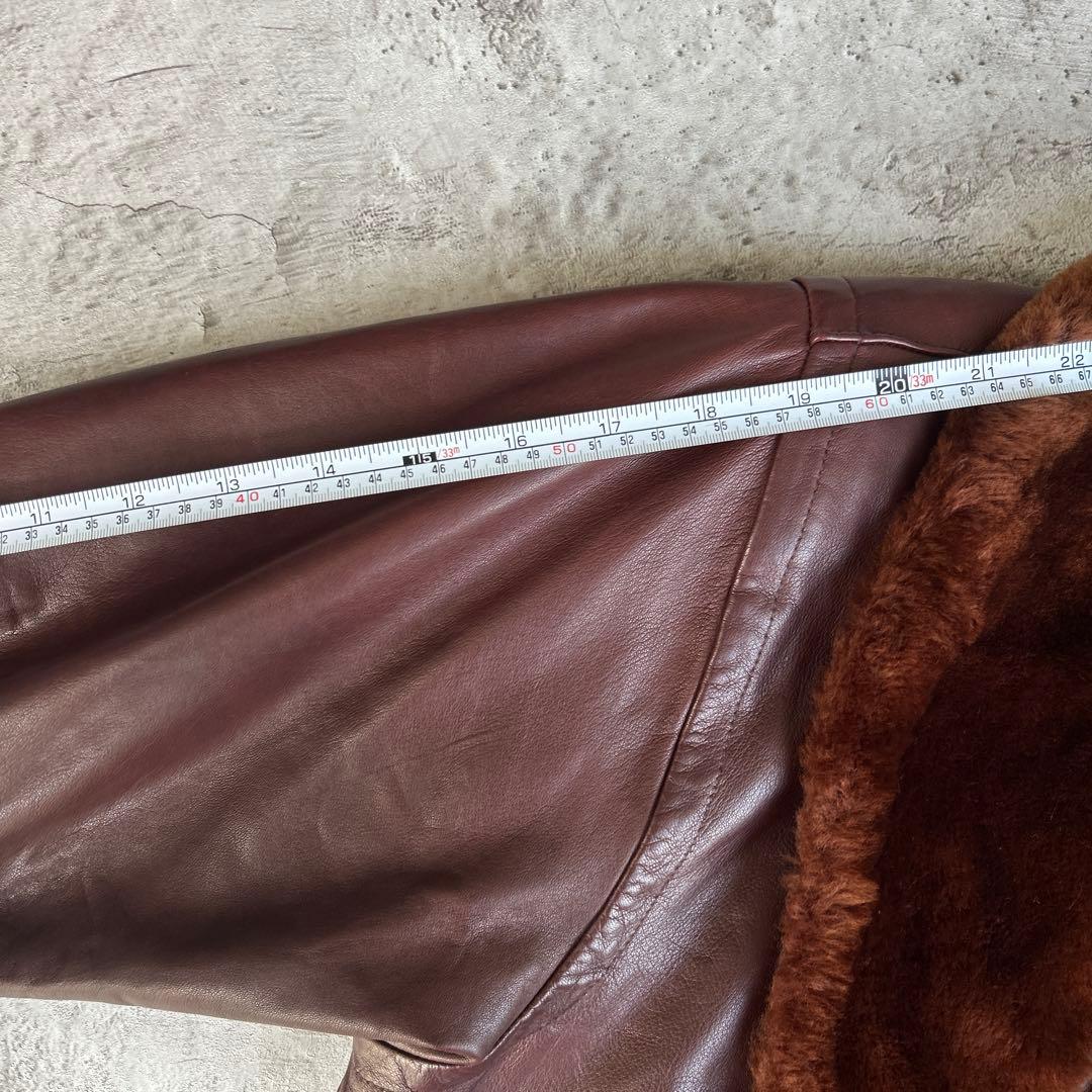 OLIVIER MASSUGER ラムレザー　レザージャケット　ダブル　L