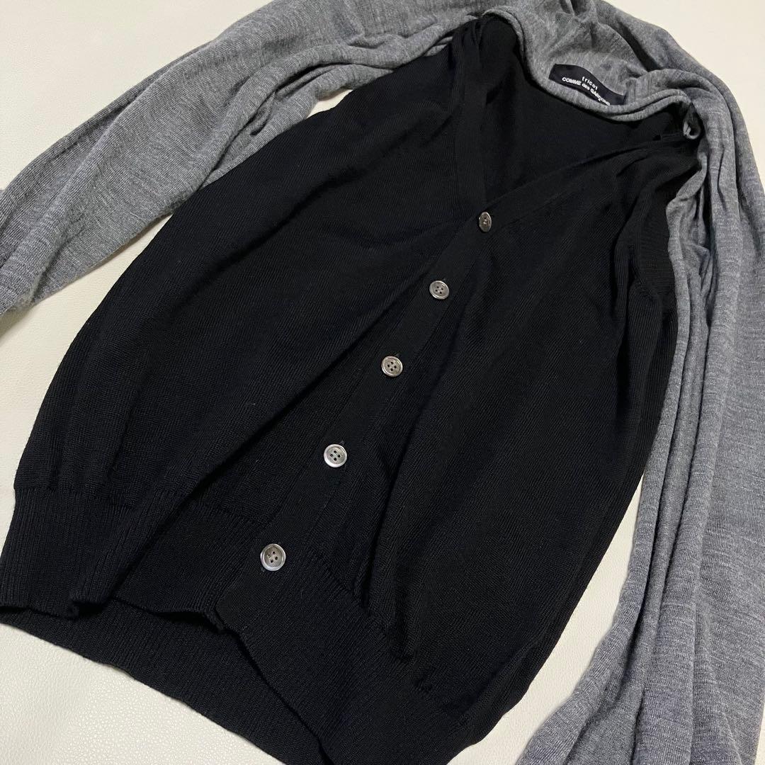 美品 トリココムデギャルソン レイヤード風 ストール付 ニットベストAD2011