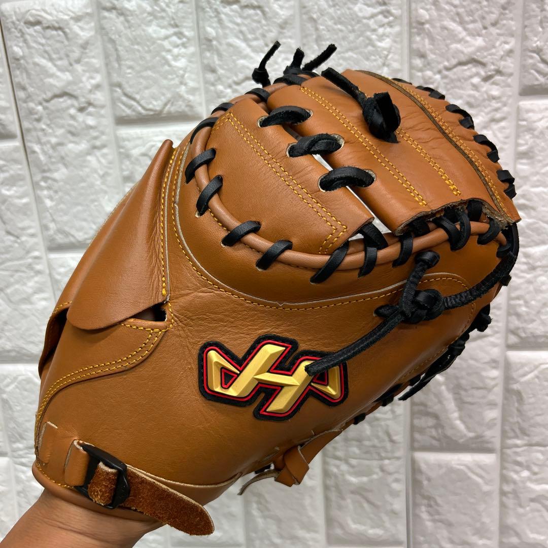 【美品】野球 グローブ 軟式 一般 キャッチャーミット ハタケヤマ