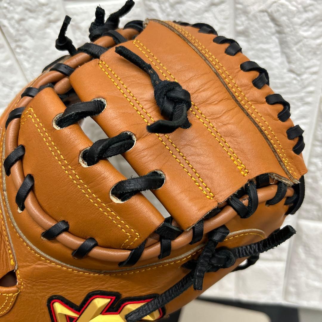 【美品】野球 グローブ 軟式 一般 キャッチャーミット ハタケヤマ