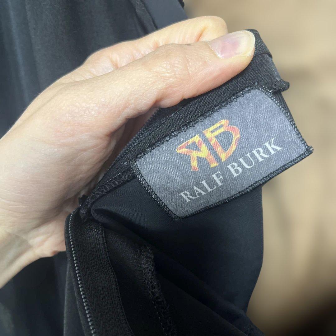 社交ダンス　ブラック　ドレープ付きワンピース訳あり