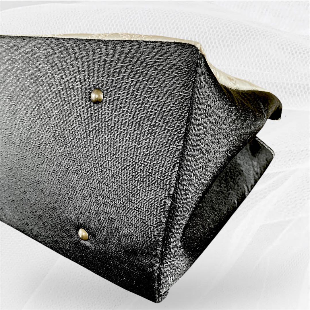 豪華✨1点物✨西陣織 利休バッグ 正絹 帯地 華やか 菊文様 和装トート 礼装用