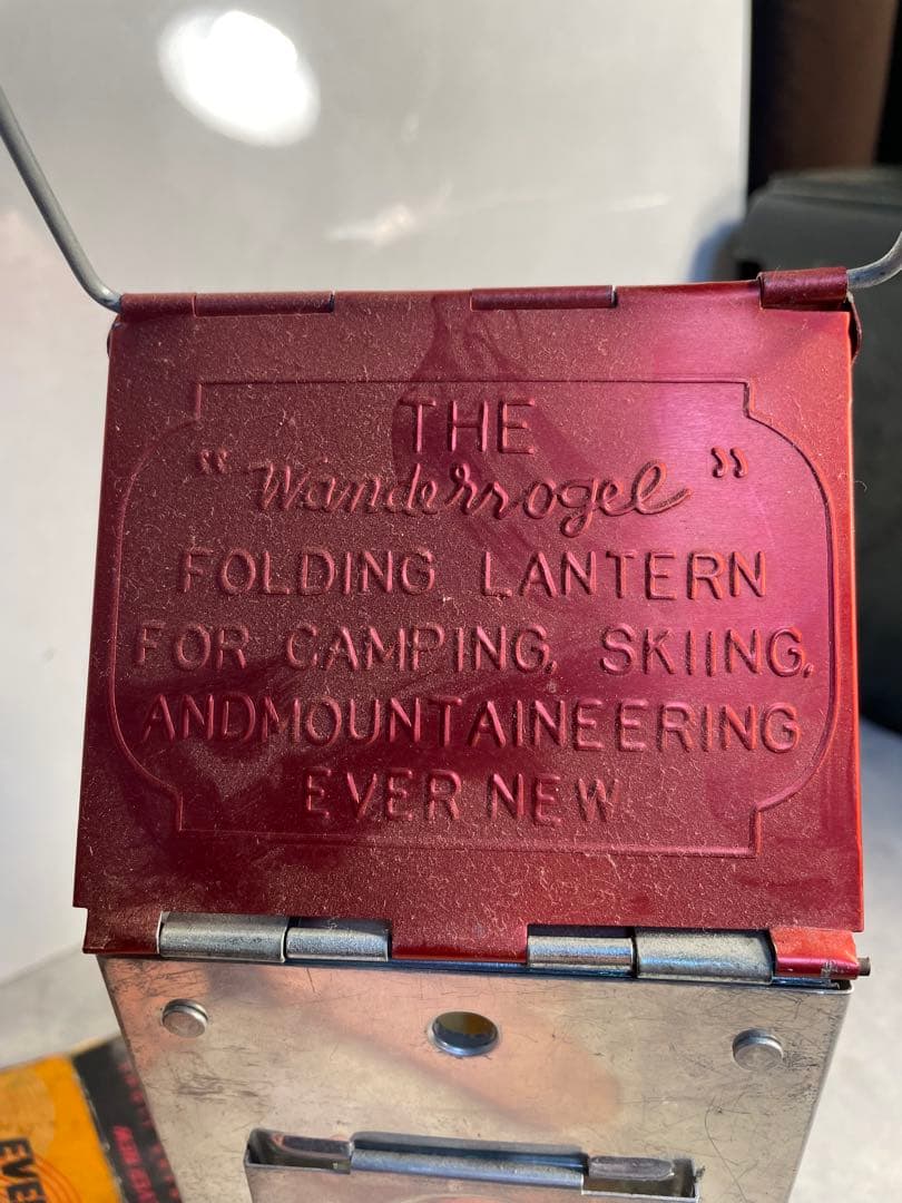 希少レトロEVERNEW 折りたたみ式ランタン ワンダーフォーゲル 蝋燭ランプ