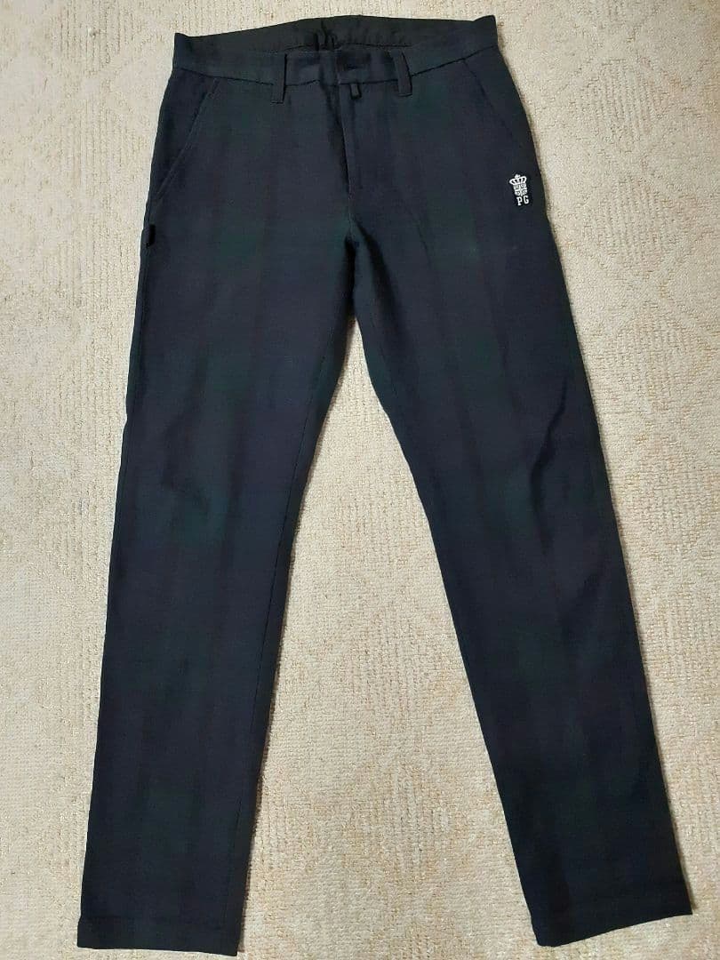 パーリーゲイツ 裏地付き防風使用ダークグリーン チェック柄 サイズ4