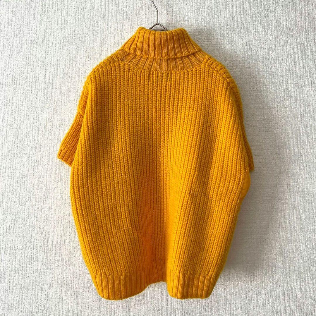 ルコックスポルティフ▶半袖ニット M イエロー 未使用タグ付 春ゴルフ