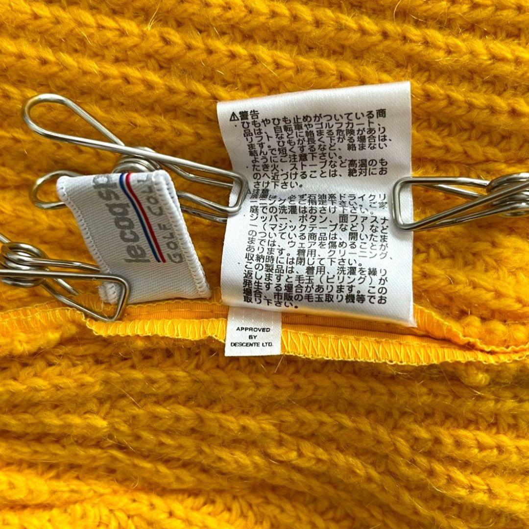 ルコックスポルティフ▶半袖ニット M イエロー 未使用タグ付 春ゴルフ