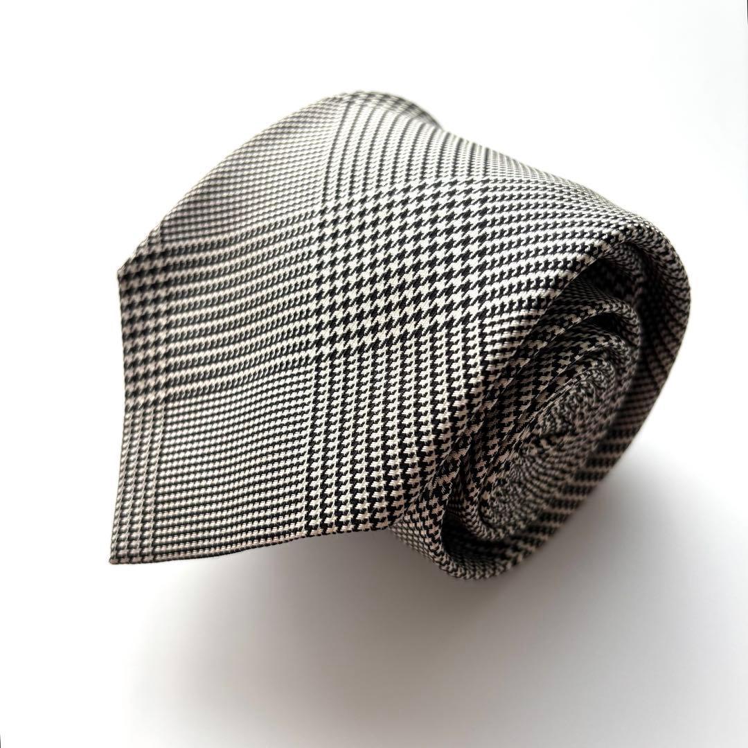 ꧁極美品꧂ ラルフローレン ネクタイ パープルレーベル タータンチェック グレー