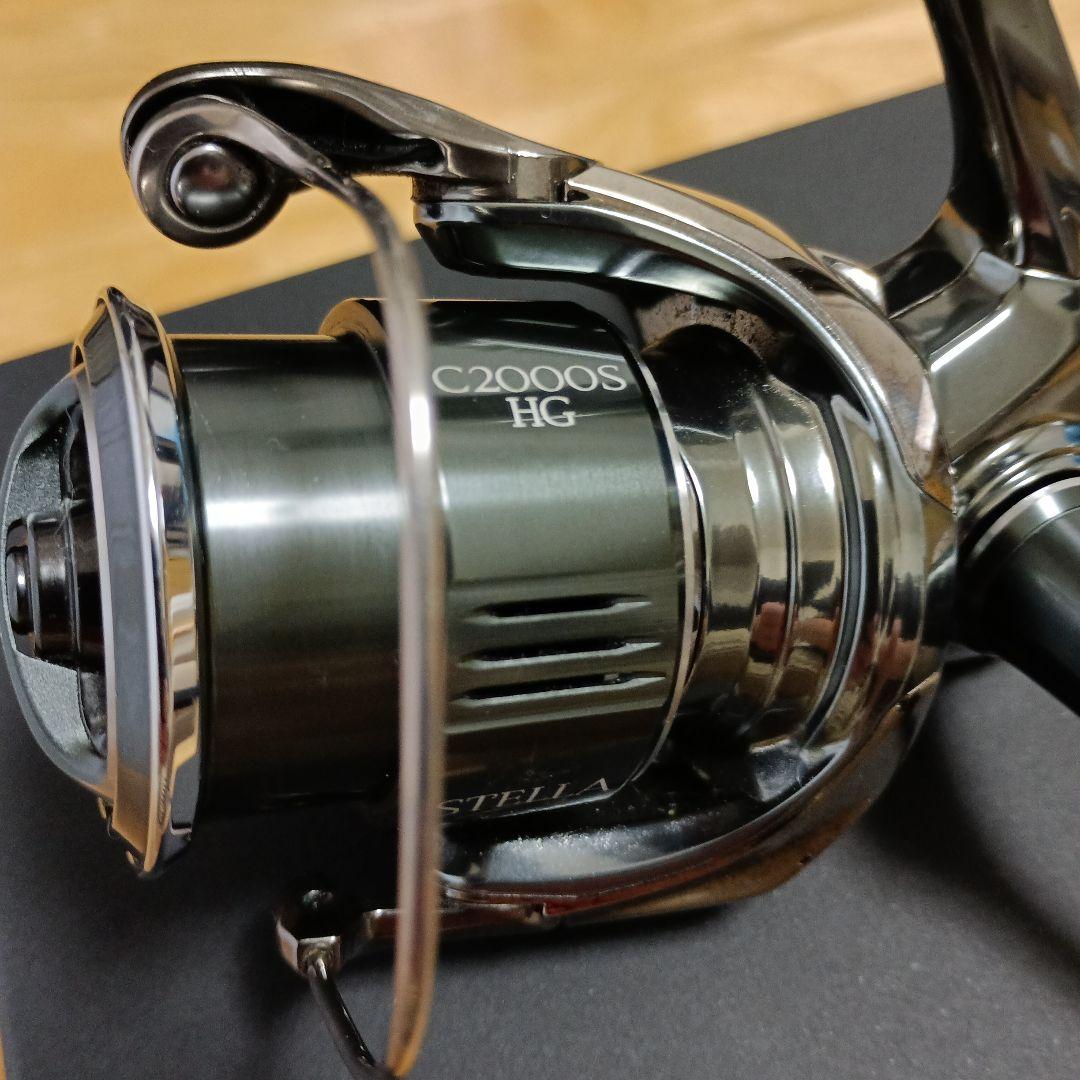 シマノ 22ステラ 数回使用 C2000SHG ハンドルノブ、リールスタンド付き