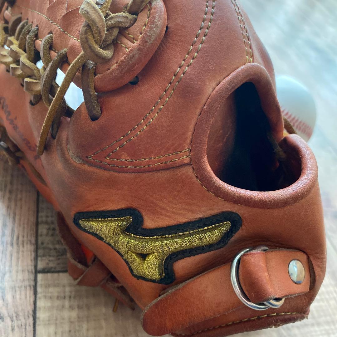 ミズノ 硬式グローブ オレンジレザー