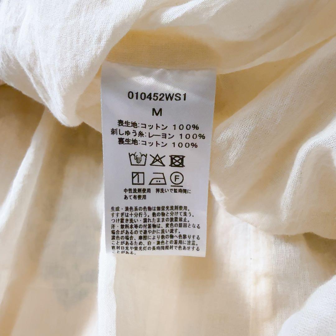 未使用級ꕥヌキテパ 25AW 完売品 クリンプコットンフラワーヨーク刺繍ドレス